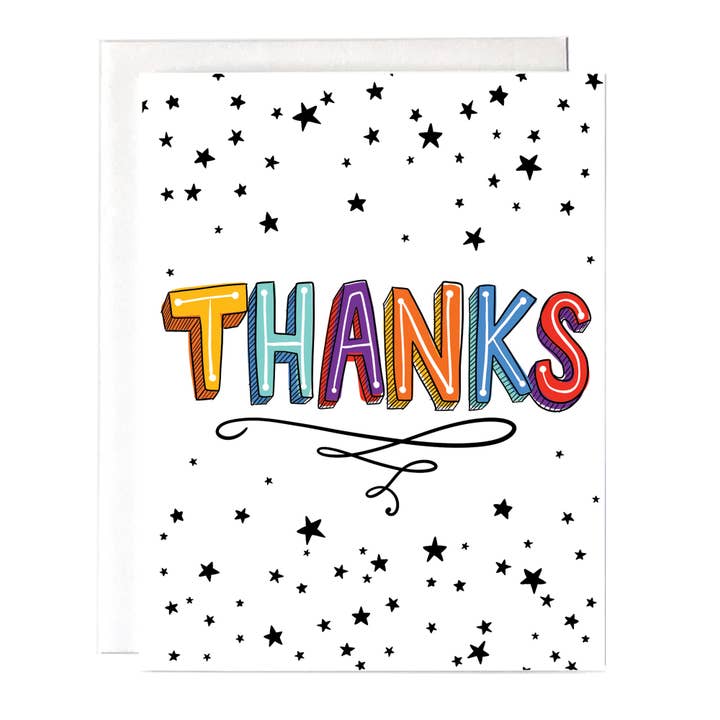 Thanks Stars Card for wholesale by Fox Card Co