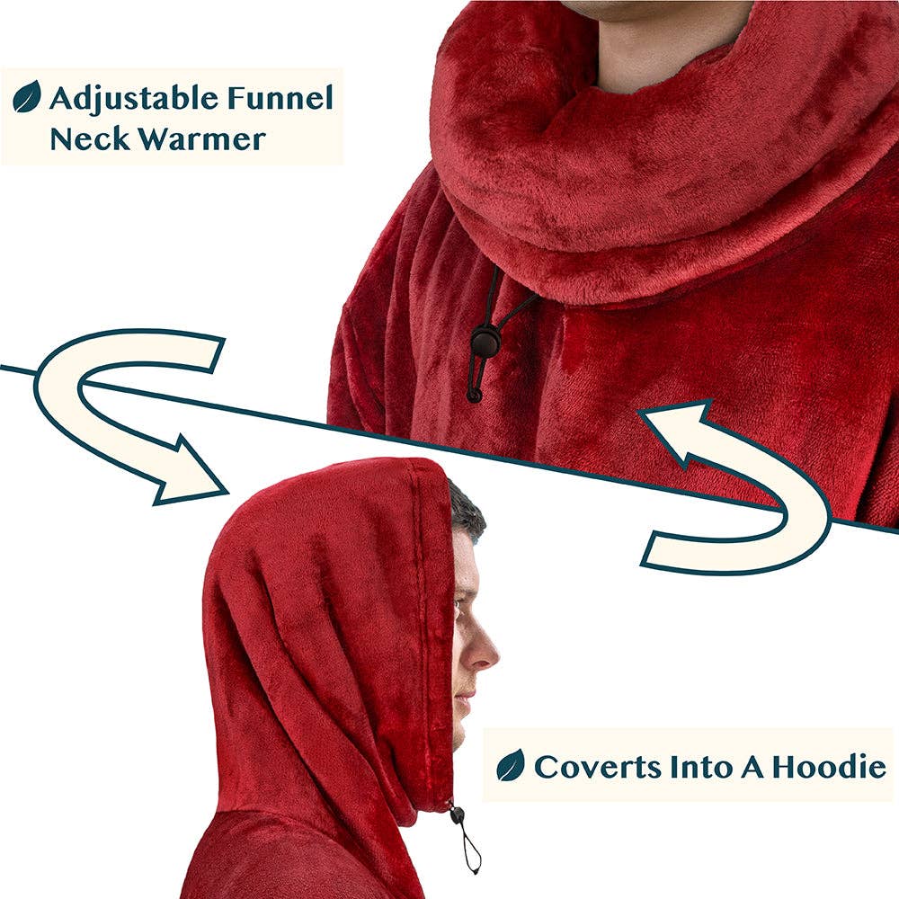 Pavilia - Wholesale Poncho - Women's - Neck Warmer Hooded Poncho Blanket63