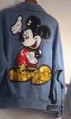 MB Fashion Wholesale - Wholesale Denim Jacket - Women's - MB FASHION Oversized Denim Jacket with Cartoon Graphic 2891LY9