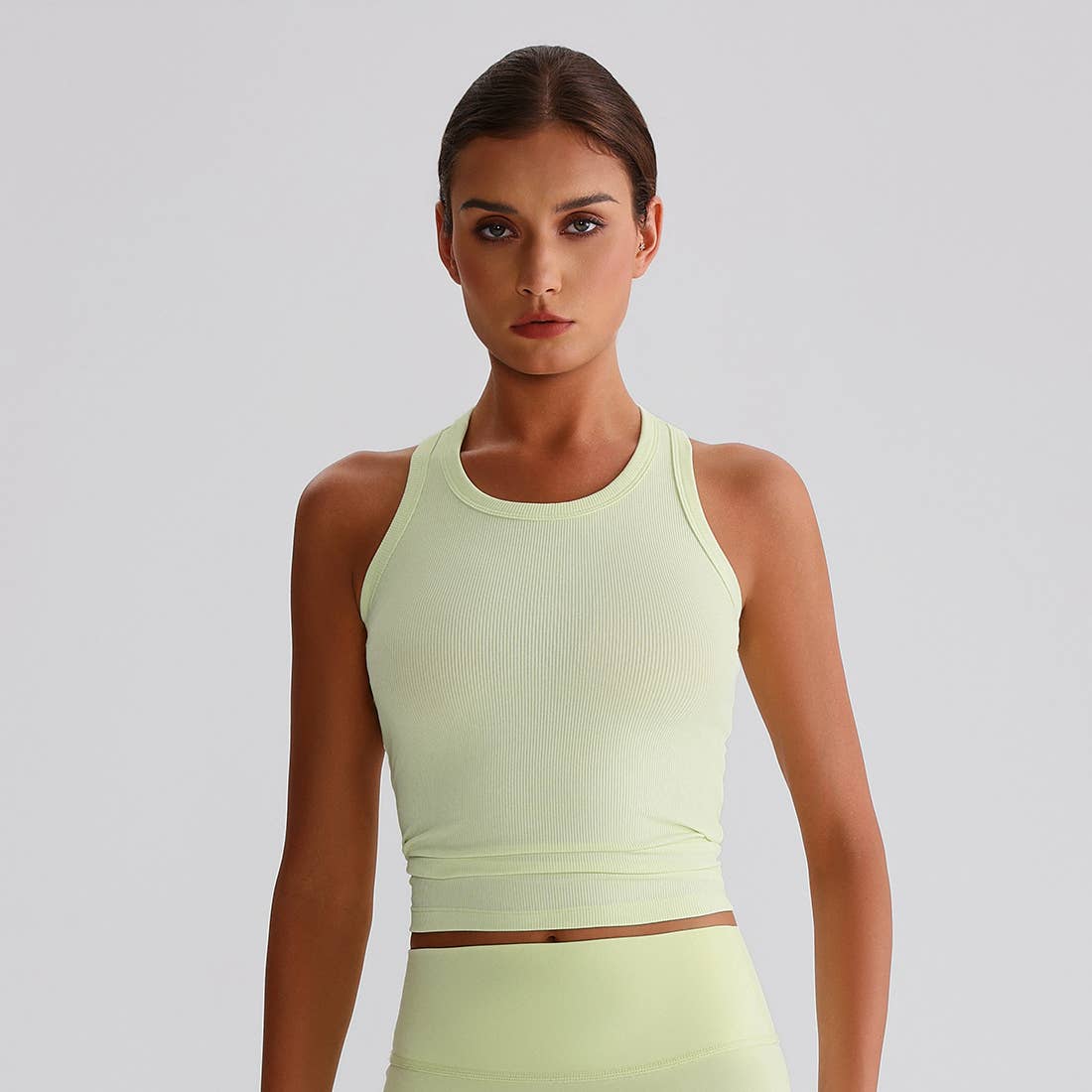 Sodalemon - Vendita all'ingrosso Canotta - Donna - Top sportivo da yoga donna a compressione con schiena a H e tessuto elasticizzato12