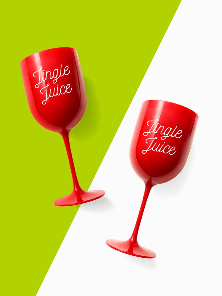 Jingle Juice Wine Glass for wholesale by Tart By Taylor