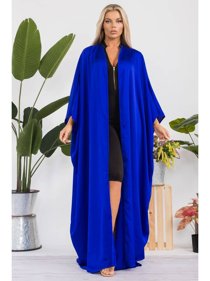 H&H Fashion Inc. - Wholesale Kimono - Women's - HH707D-R-SOLID - Open Front Duster
