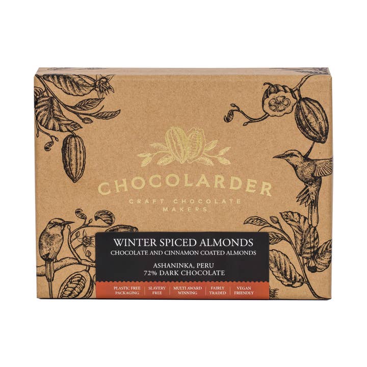 Limited Edition Winter Spiced Almonds for wholesale by Chocolarder