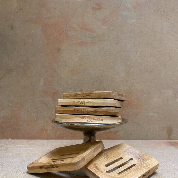 Les Douceurs d’Anita - Wholesale Bath Soap Dish - Bamboo Rectangular Soap Dish Les Douceurs d'Anita