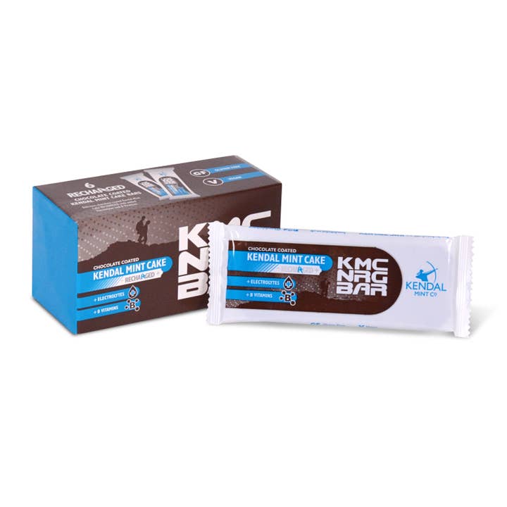 Kendal Mint Co® – Großhandel Snack-Riegel – Energieriegel (vegan), schokoladenbeschichteter Kendal-Minzkuchen (50 g)
