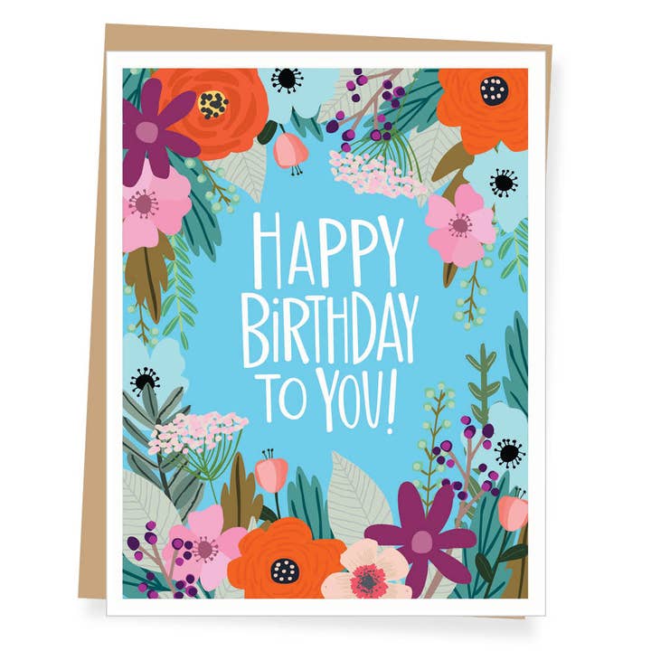 Floral Birthday Card for wholesale by Apartment 2 Cards
