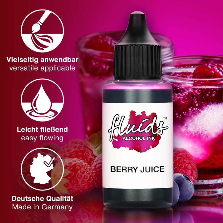 Octopus Concept GmbH - Vendita all'ingrosso Attrezzature per lavoretti e fai da te - Liquidi Alcohol Ink BERRY JUICE, inchiostro alcolico per arte