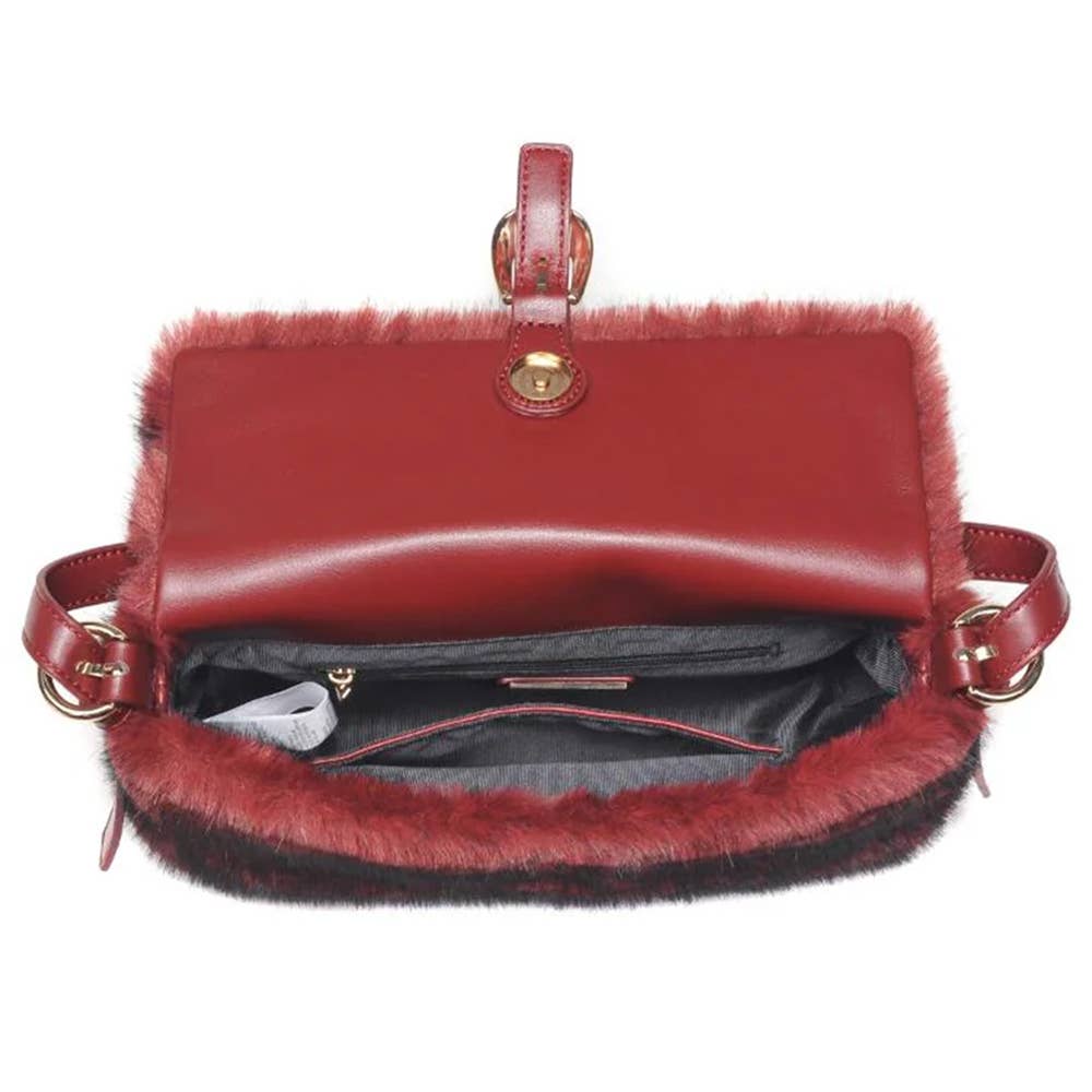 Oblige by G - Vente Sac porté épaule – femme - Sac à bandoulière en fausse fourrure 616473