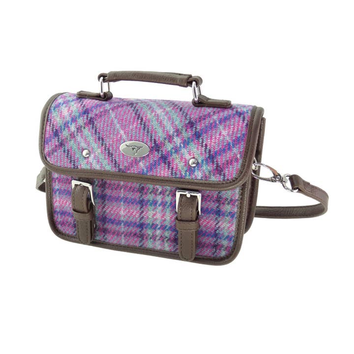 Glen Appin Of Scotland – Engroshandel Skuldertaske – Kvinder – LB1230 Harris Tweed 'Bervie' Mini Skuldertaske27