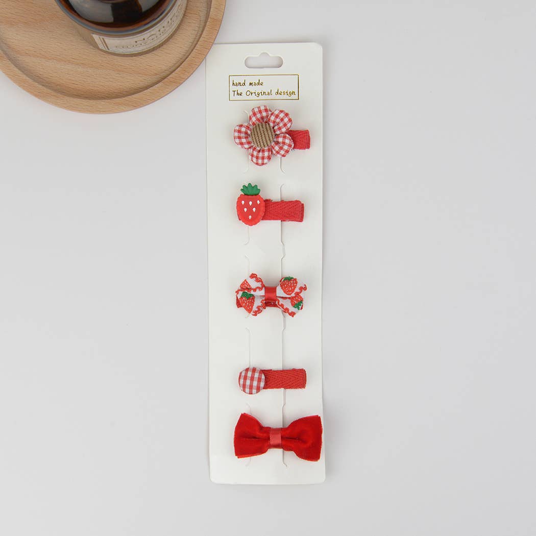 TheDivaSoap – Großhandel Haarclip – Kinder – Süßes Alligator-Clip-Set für Kleinkinder für Mädchen, 5er-Pack1