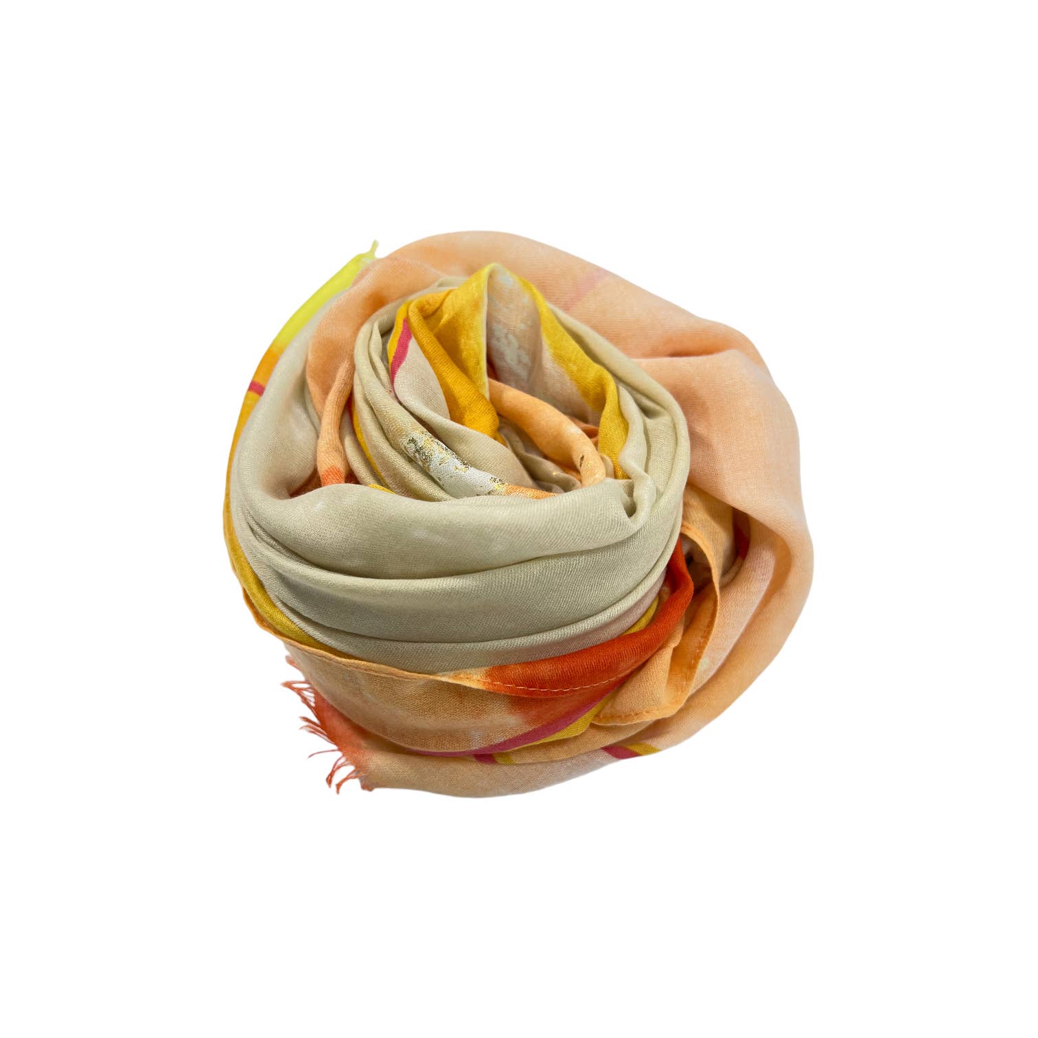 London Scarves – wholesale Halsduk - Dam – Ocean weave tryckt halsduk med guld och silver lappar10