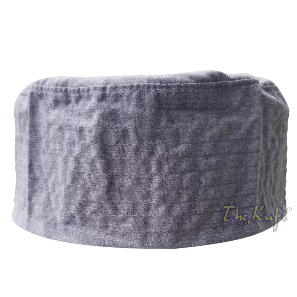 IndoMode - Wholesale  - Gray Turkish Plain Flat Top Fabric Kufis0