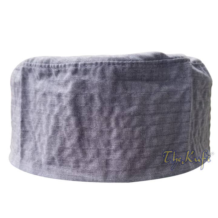 IndoMode - Wholesale - Gray Turkish Plain Flat Top Fabric Kufis