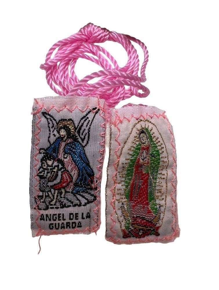SAN JUDITAS RELIGIOUS ARTICLES - Wholesale Prayer Beads Necklace - SCAPULAR: OUR LADY OF GUADALUPE & GUARDIAN ANGEL0