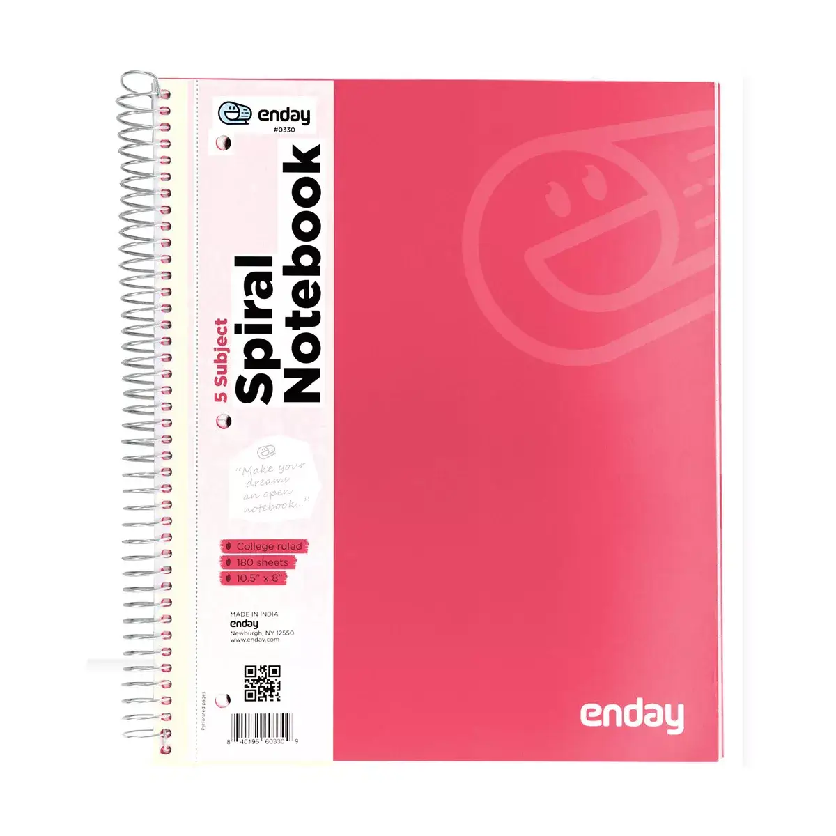 enday – Engroshandel Notesbog – Spiral Notebook 5-Emne CR 180 Ct.4