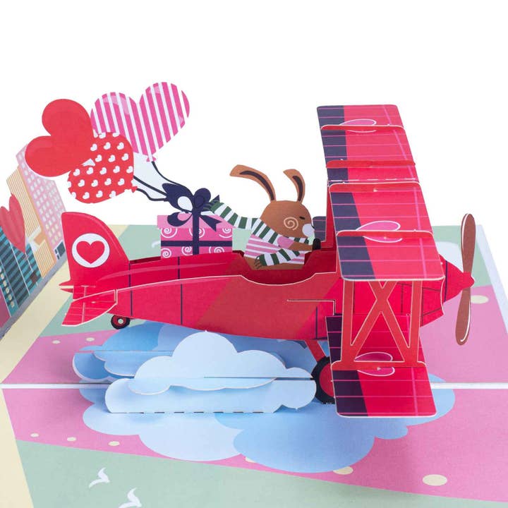 Kärlek Biplane Pop Up Card för wholesale av Paper Love