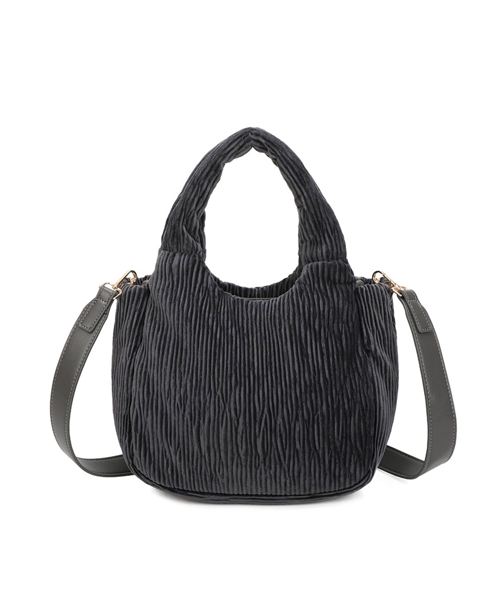 Ellas Trading - Venta al por mayor Bolso con correa - Mujer - Bolso de hombro tipo hobo acolchado de pana a la moda1