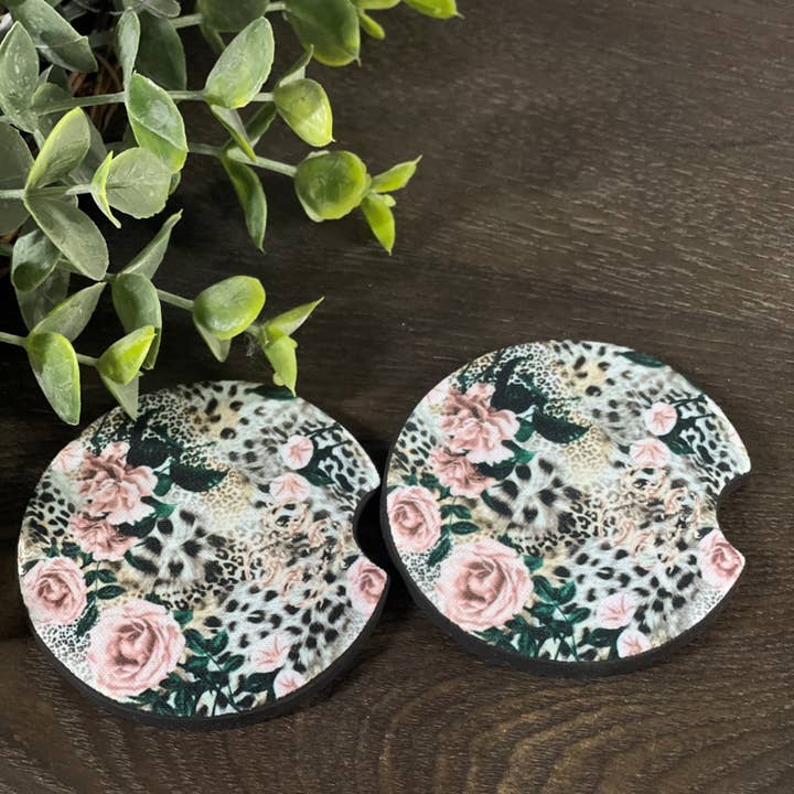 CMD Wholesale - Wholesale Car Coaster - Women's - Feisty Floral Car Coaster Set