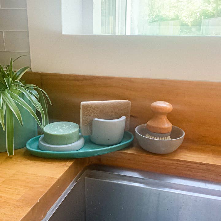 Left Corner Goods - Wholesale Decorative Tray - Concrete Oval Tray | candle catch all | Plant tray7