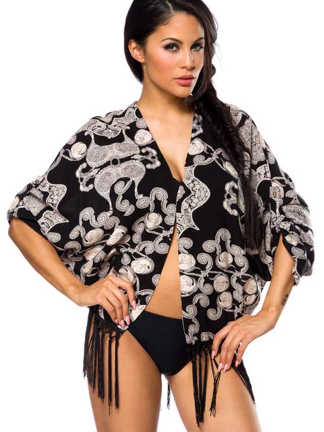 Fringed jacket for wholesale by Atixo