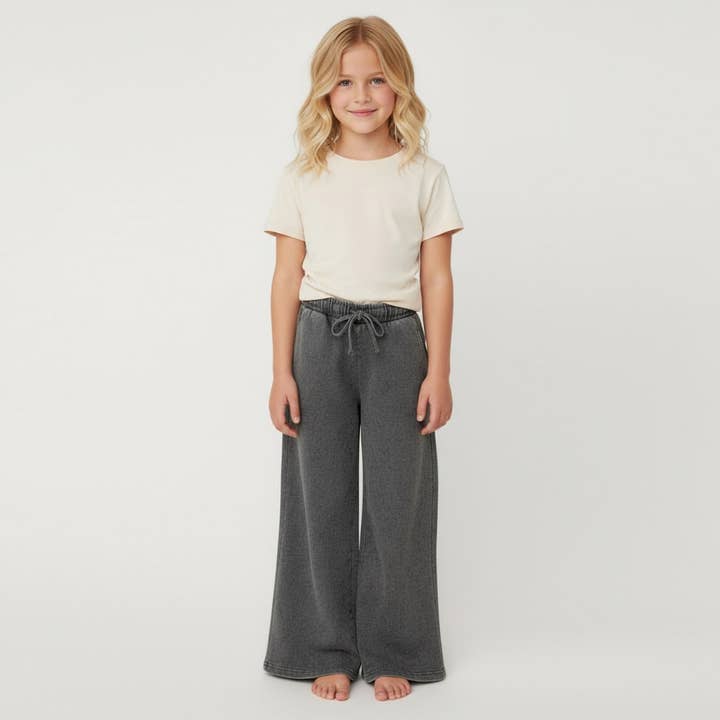 Mineraltvättade sweatpants med vida ben för wholesale av Good Girl