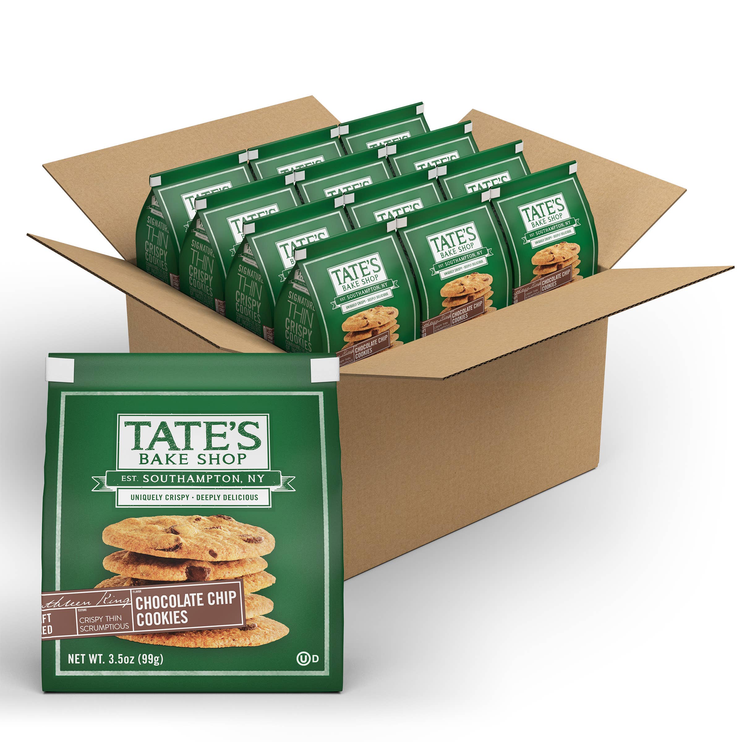Tate's Bake Shop - Vente Biscuits - Cookies aux pépites de chocolat | 3,5 oz | 12 unités1