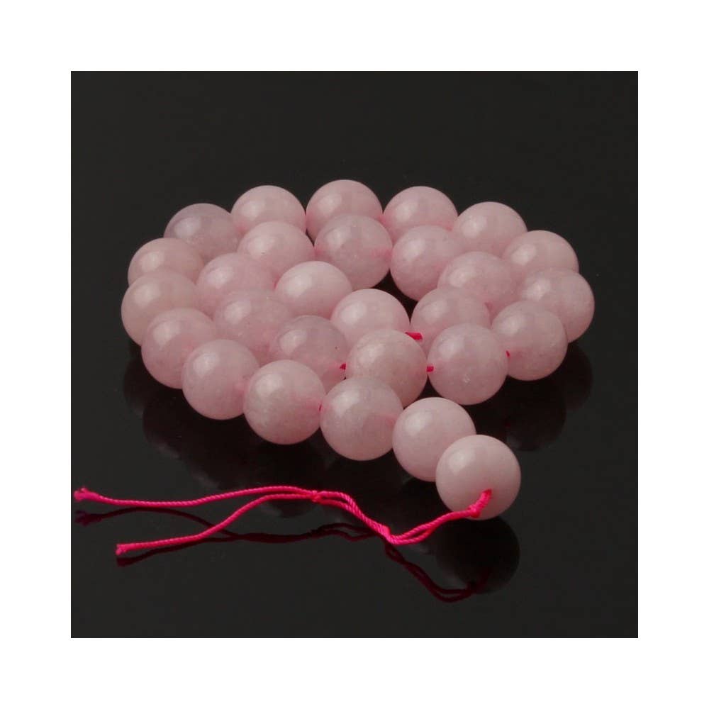 UniArt – Engroshandel Perler – Rosenkvarts i kugleformede perler5
