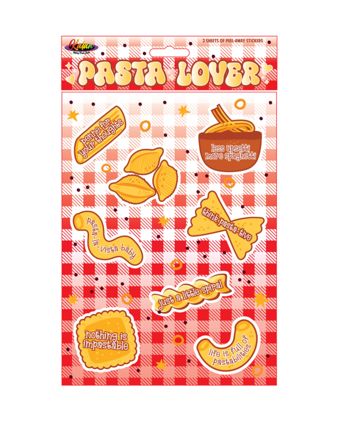 Kalan – Engroshandel Klistermærke – Pastaelsker 2-pak klistermærkeark0
