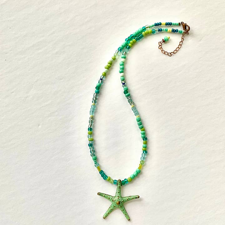 Starfish Necklace: glass, crystal for wholesale by Spirit Shack