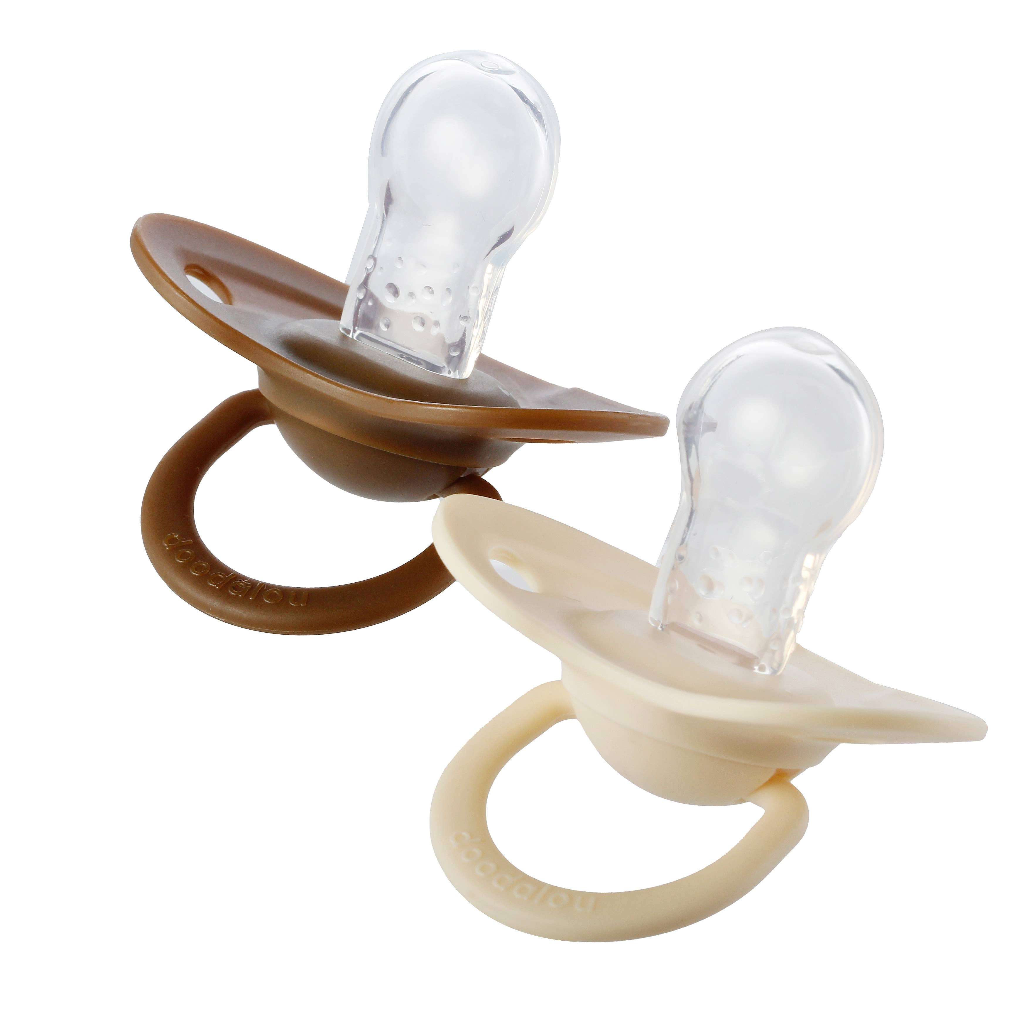 Doodalou - Wholesale Pacifier - Baby - Doodalou Pacifier - Dark Brown and Light Brown2