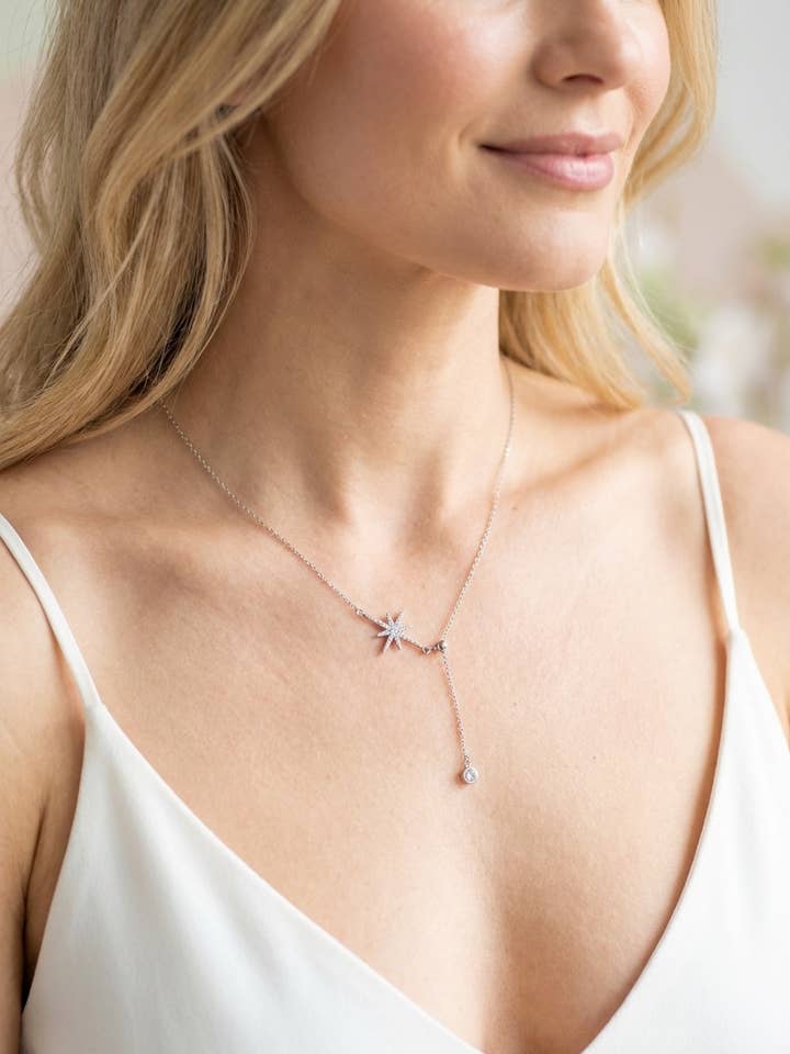 Collier Y étoile en acier inoxydable 224AQ02 pour la vente par BYREN | ÉLINE L'ATELIER