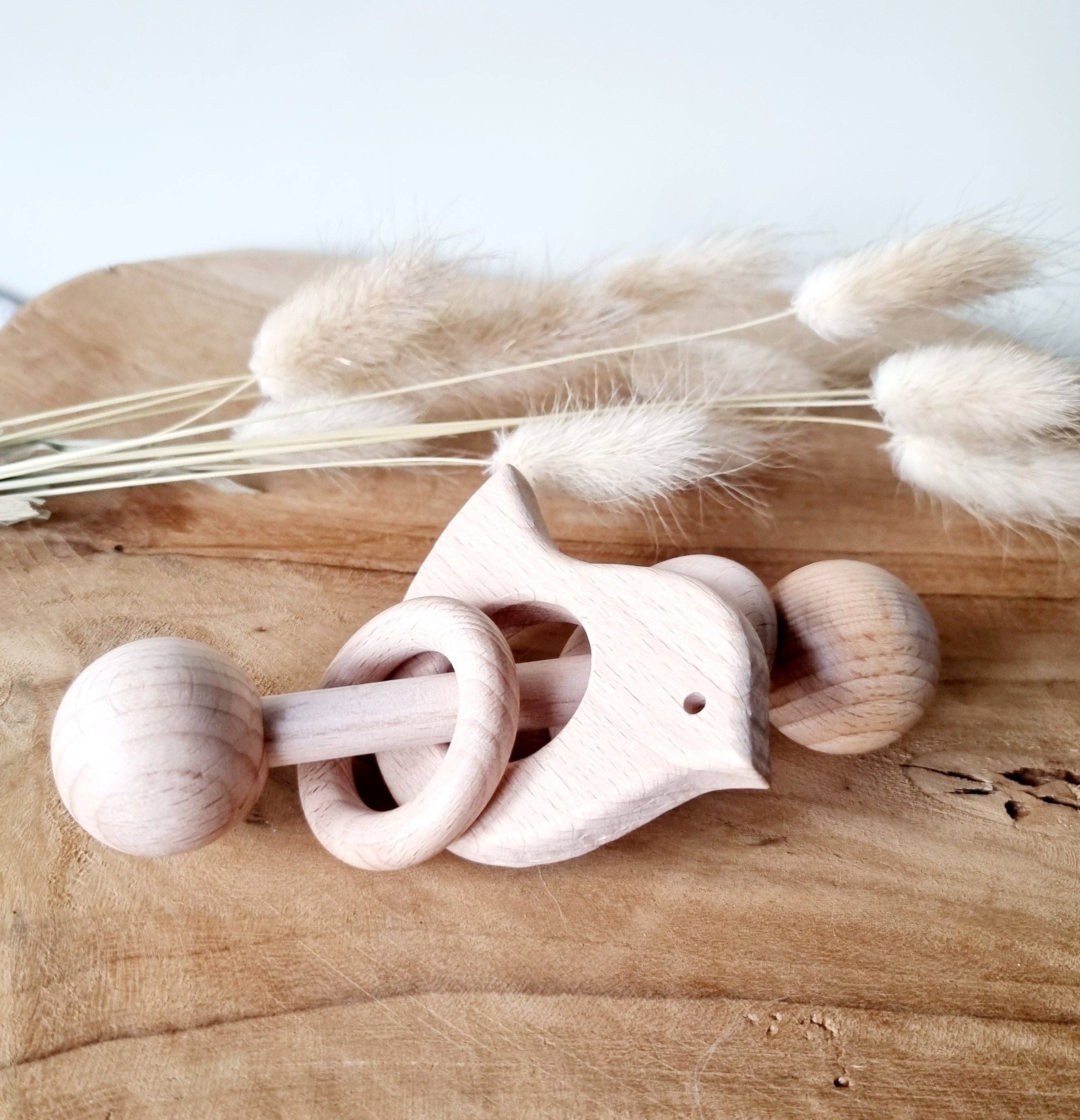 Rammelaartje - Wholesale Handheld Rattle - Baby - Beechwood rattle Bird2