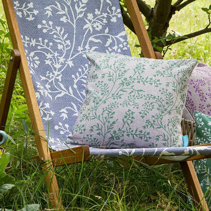 Grön lavendel Ecru utomhuskudde för wholesale av Perkins & Morley