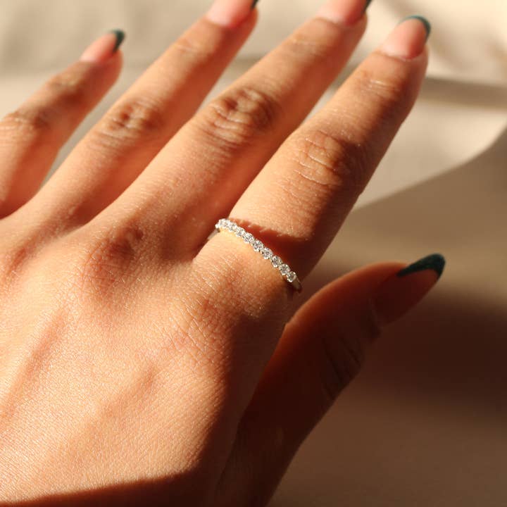 Aelra Joaillerie - Vendita all'ingrosso Anelli multipietra - Anello ALSACE con diamanti in oro massiccio 14K5