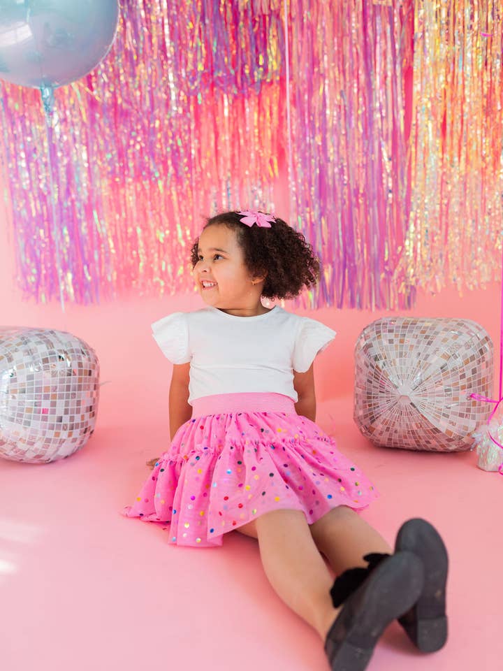 Ollie Jay - Wholesale Skirt - Kids - Confetti Tulle Skirt in Pink3