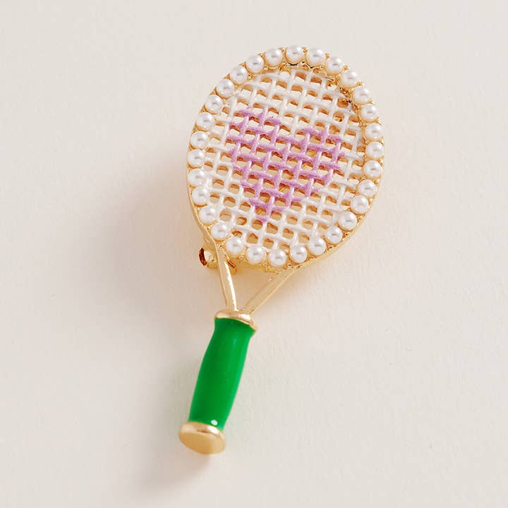 Sensibling Corp. - Wholesale Brooch - Rhinestone Rainbow Tennis Racket Pin Brooch3