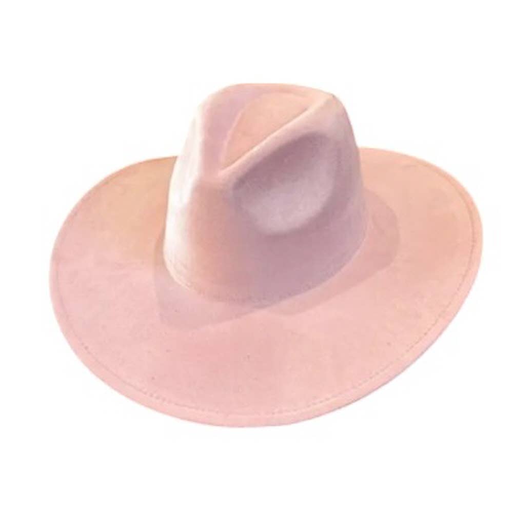 Portia Hat - Venta al por mayor Sombrero fedora - Unisex - Sombrero Panamá clásico de ante vegano con ala ancha19