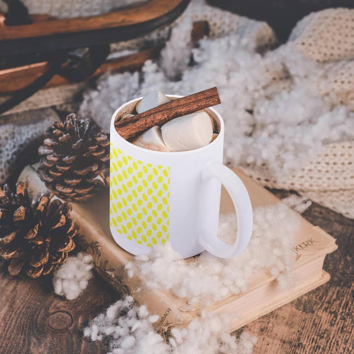 3dRose - Wholesale Coffee Mug - 3dRose, Cute and Simple Yellow Lemon Pattern, Mug11