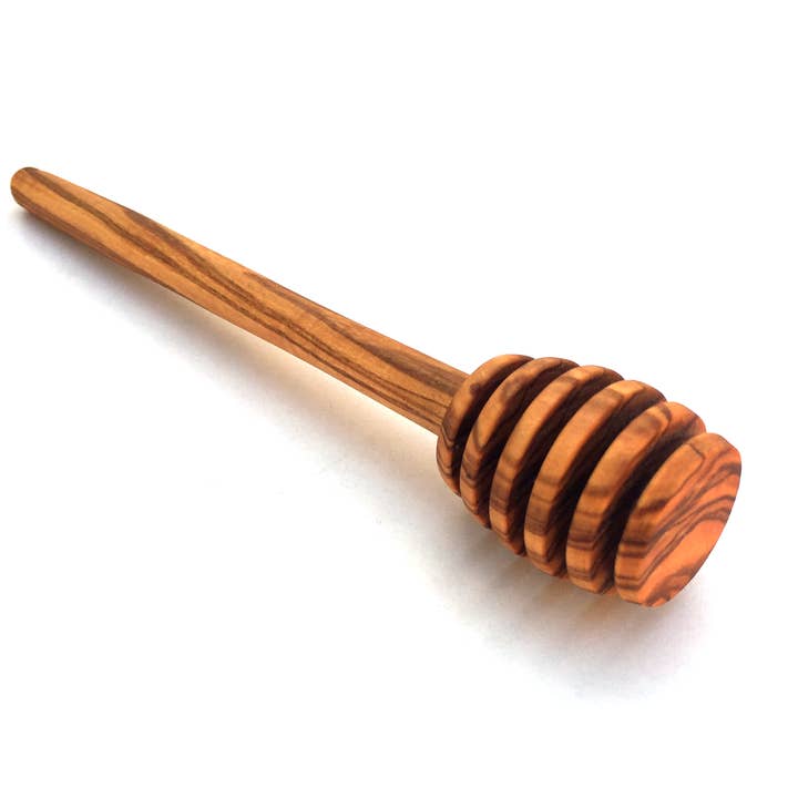 honey spoon honey lifter L. 17 cm handmade from olive wood for wholesale by medina mood