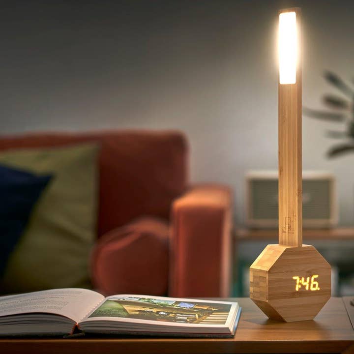 Gingko Design – wholesale Accent/desk lamp – Octagon One Plus Portable Alarm Clock Desk Light