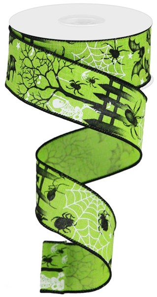 Amber Marie & Company - Wholesale Ribbon - Gift Wrapping - 1.5"X10yd Halloween On Royal0