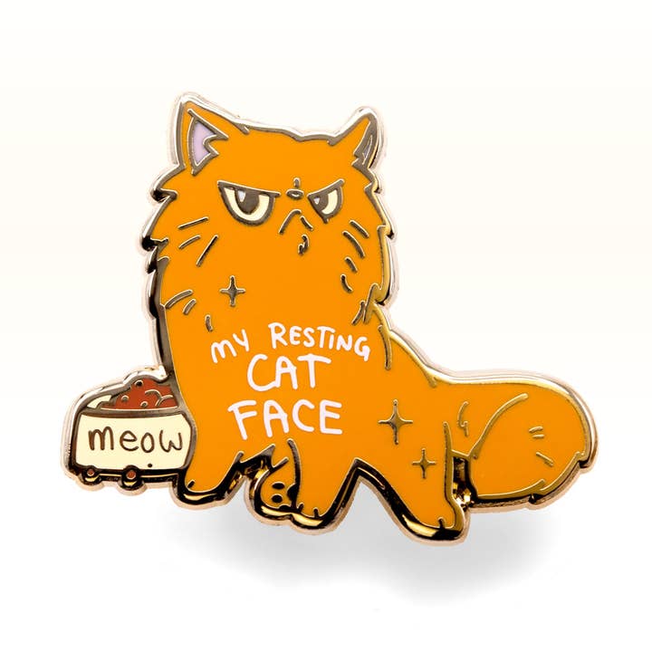 My Resting Cat Face (persisk kat) Emalje Pin, Fars dag for engroshandel hos Flair Fighter