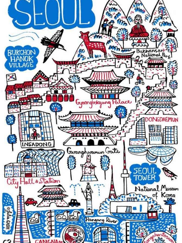 Impresiones y tarjetas de Seúl para venta al por mayor de Julia Gash
