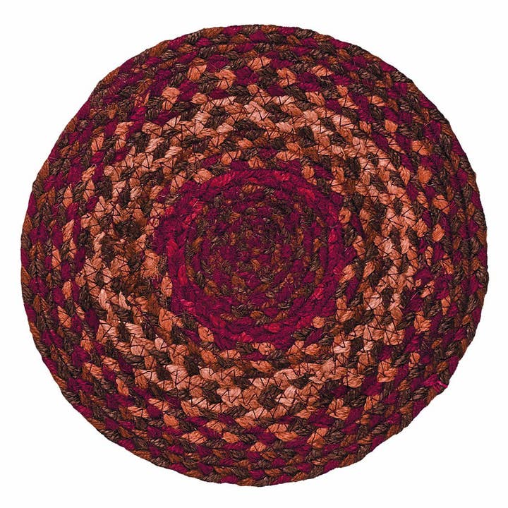 IHF HOME DECOR/IHF RUGS - Wholesale Area Rug - Cinnamon Braided Jute Area Rug & Tabletop Collection BR-1758