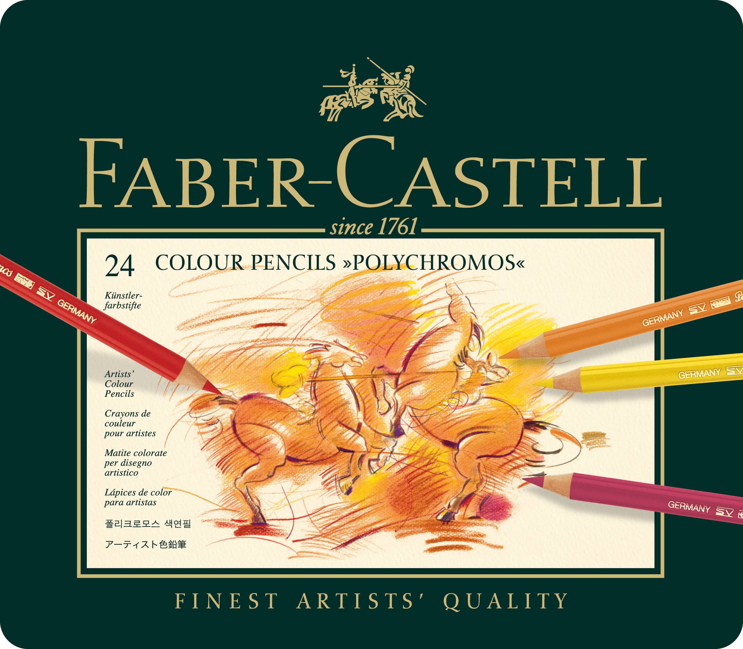 Faber-Castell / Creativity for Kids - Wholesale Colored Pencil - Polychromos Artists' Color Pencils, Tin of 24