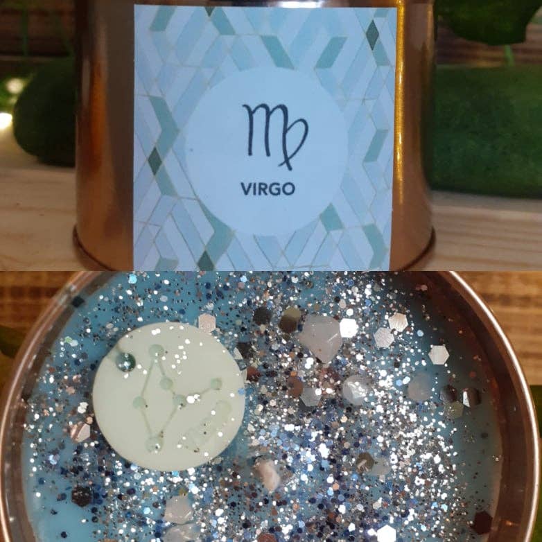 Cosy Rosie Candles – Vela em jarro/copo por atacado – Presente artesanal do brilho da vela do zodíaco do signo9