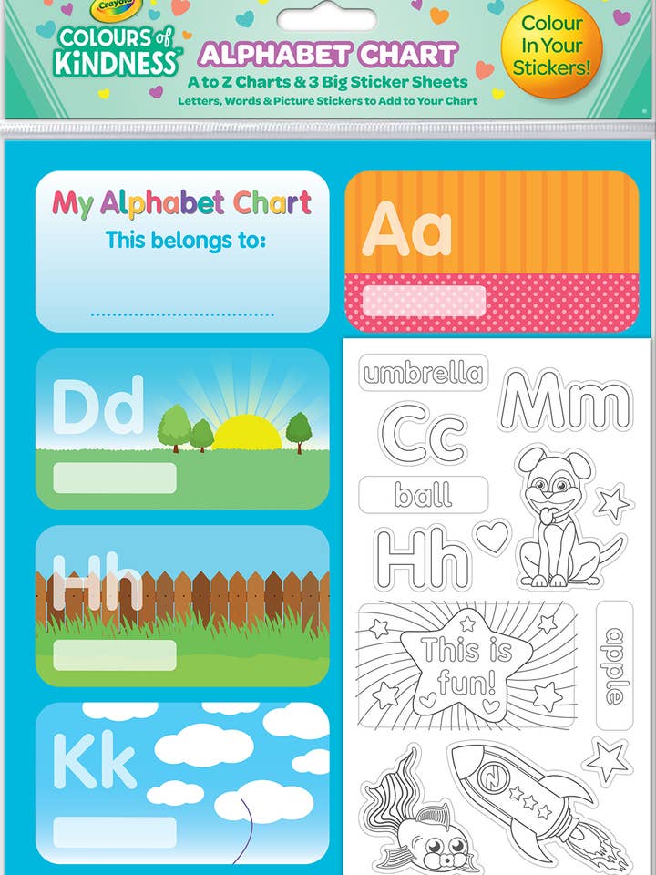 Crayola Alphabet-Tabelle für den Großhandel von Paper Projects Ltd