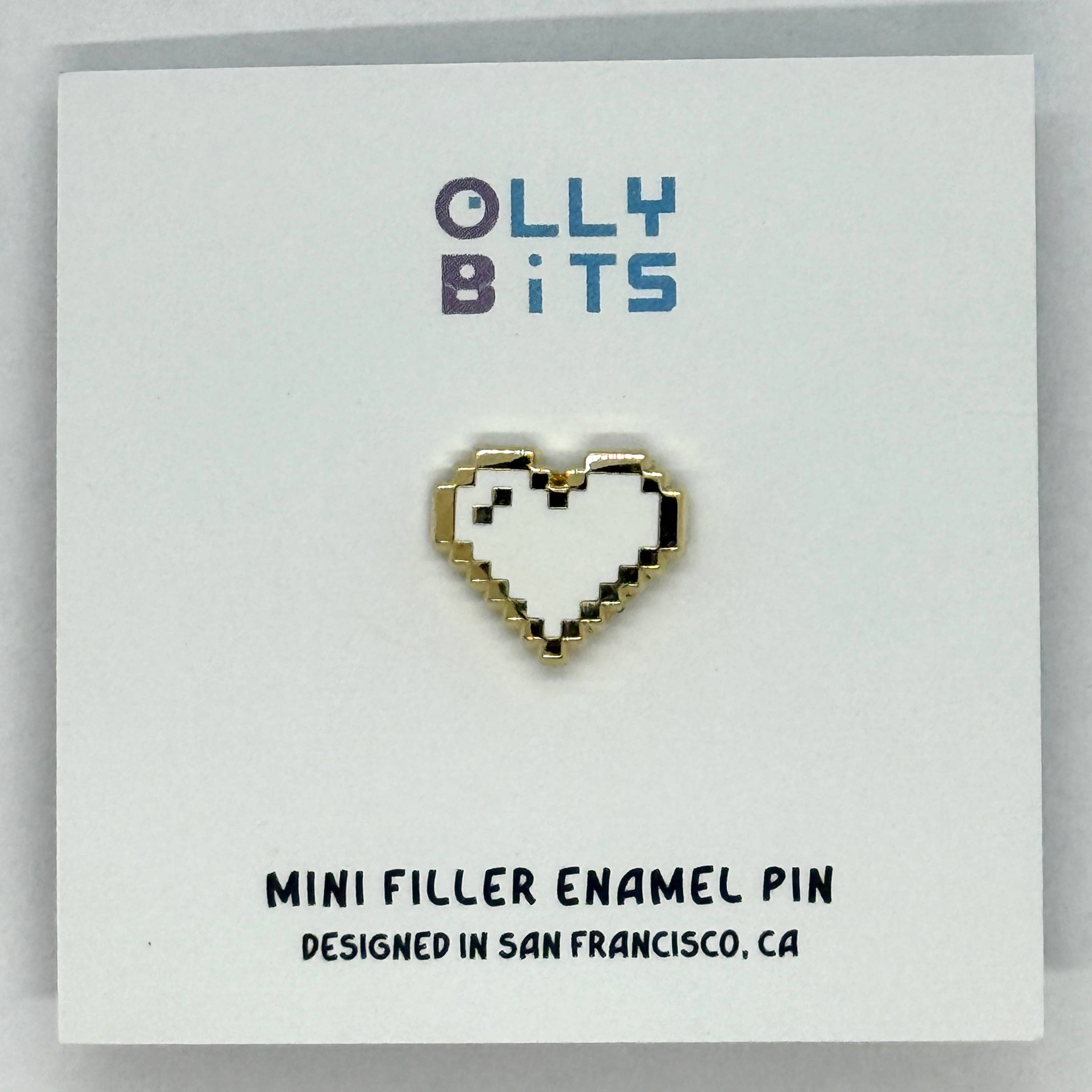 Ollybits Pixel Art - Wholesale Lapel Pin/Button - Pastel Mini Filler Pixel Art Heart Enamel Pins5