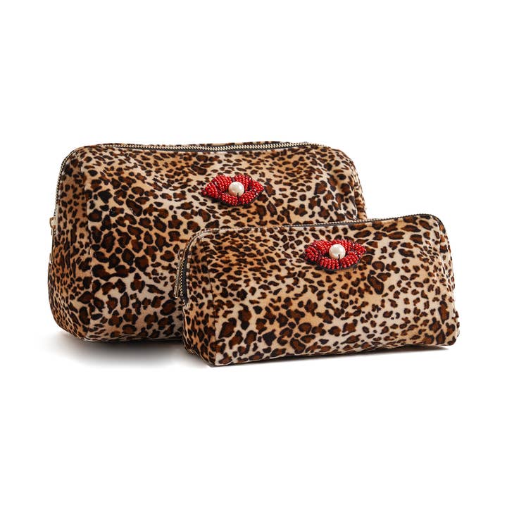 Leopard Venus Toiletry Bag for wholesale by Skalia Fashion