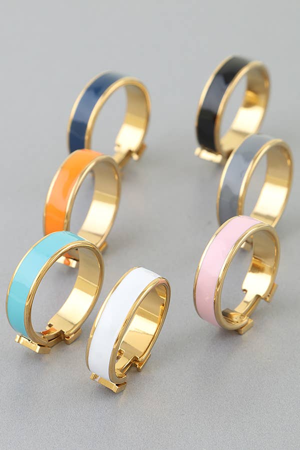 anbfashion - Vente Anneau/bague à empiler - Bague Design H en Émail3